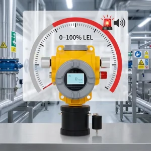 0-100%LEL Fixed Gas Detector Sensor Monitor with Sound and Light Alarm