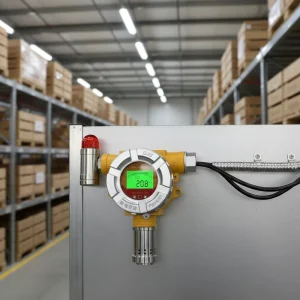 0-200 PPM C2H4 Fixed Gas Transmitter 4-20 mA with Sound and Light Alarm for Ethylene Gas Leakage