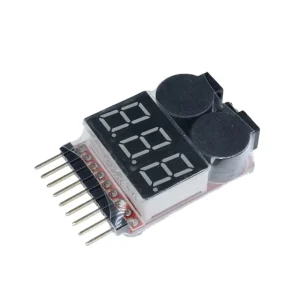 1-8S 2-in-1 Battery Indicator BB Sound Low Voltage Alarm Electric Display Dual-Function Buzzer
