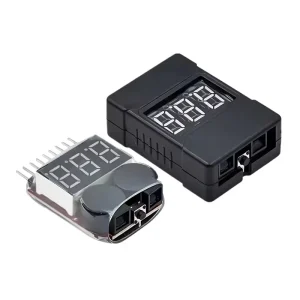 1-8S 2-in-1 Battery Level Display with Housing and Low Voltage Buzzer Alarm