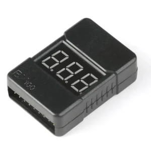 1-8S LiPo Battery Voltage Tester Low Voltage Buzzer Alarm BB Battery Voltage Checker with Dual Speakers Power LED Display