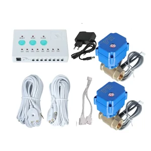 1″ Water Flood Stop System 80dB Alarm 2pcs 6M Sensors for Active Leak Protection in Home Office Warehouse