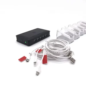 10 Ports Tablet Security Display Alarm System With Acrylic Stand Cellphone Anti Theft Alarm Box for Retail Shop