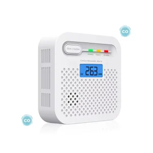 10-Year Battery Mini Carbon Monoxide Gas Alarm Detector for Home and Hotel