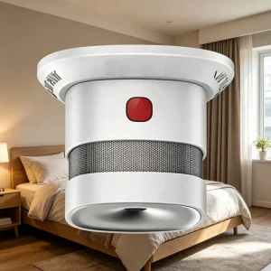 10 Year Detector Photoelectric Sensor Fire Smoke Alarm with Low False Alarm EN14604 Compliant for Residential & Commercial Use