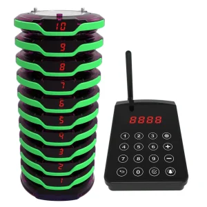 1000m Wireless Waiter Calling System Mini Call Button Vibrating Beeper Alarm Restaurant Cafe Pager 433MHz