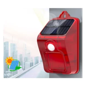 100dB Waterproof Wireless Outdoor Solar PIR Motion Sensor Alarm with Siren and Light