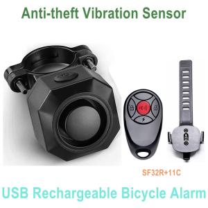 110 dB IP65 Wireless Bike and Motor Alarm with Ring