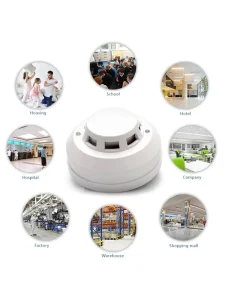 12-24V NC/NO Photoelectric Smoke and Fire Detector with Wired Connection