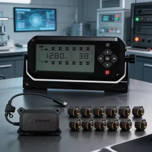 12-Wheel Truck TPMS with Wireless Real-Time Alarm for Road Train, Logistics Trailer and Truck