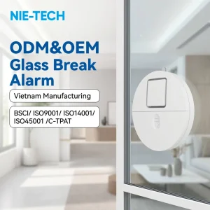 120dB Ultra-Loud Glass Break Alarm Vibration Sensor with Adjustable Sensitivity for Home Business Security System