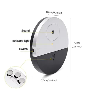 120dB Wireless Vibration Alarm Sensor Anti-Shock Detector for Glass and Doors with Loud Siren