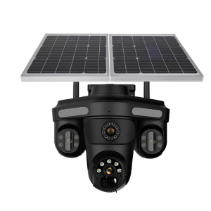 12MP 4G SIM Card Outdoor Solar Security Camera Auto Tracking Alarm Double Board Solar Energy Camera Monitor Surveillance