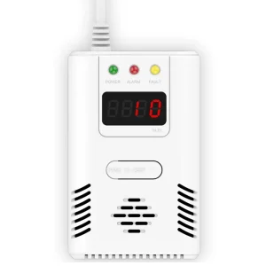 12V 220V LPG Gas Leak Detector Kitchen Cooking Gas Detector With Solenoid Valve or Magnetic Valve Function
