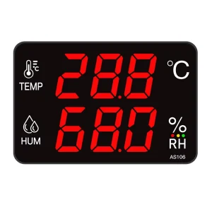 14 Inch Industrial Laboratory Temperature and Humidity Transmitter Meter Led Display Hygrometer With Usb Overrun Alarm