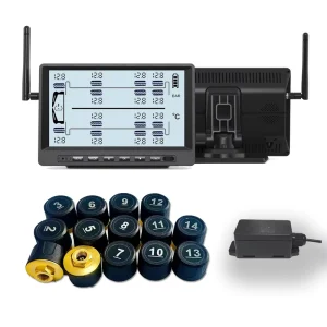 14-Wheel Truck Universal Wireless TPMS Tire Pressure Monitor with External Sensors for Bus