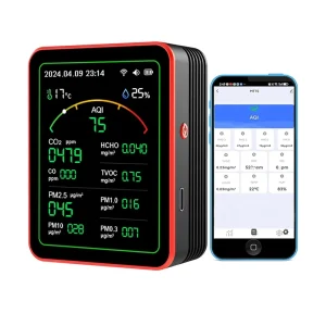 15-in-1 Air Quality Monitor Detector AQI CO2 HCHO CO TVOC PM0.3 PM1.0 PM2.5 PM10 Temperature Humidity