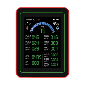 18-in-1 Air Quality Monitor CO2 AQI TVOC PM2.5 PM10 Historical Data Storage