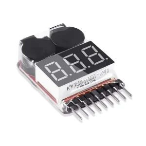 1S-8S Lithium Battery Low Voltage Alarm Tester Meter with Beeping Sound