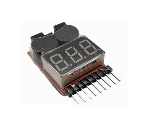 1S-8S Low-Voltage Buzzer Alarm LiPo Battery Voltage Indicator Tester for 3.7V 7.4V 11.1V