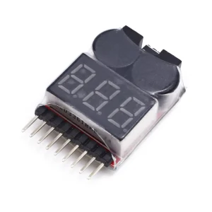 1S-8S Low Voltage Buzzer Alarm LiPo Battery Voltage Tester with Power Display and Dual-Function Buzzer