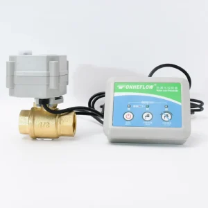 2-Way DN15 1/2-Inch Electric Brass Ball Valve Water Leak Detector Alarm
