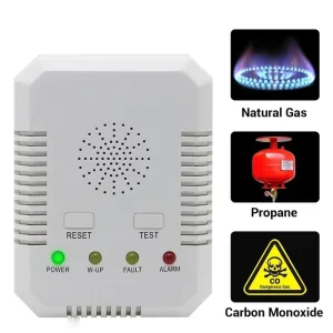 2 in 1 Carbon Monoxide Detector and Natural Gas Leak Detector Propane Gas High Accuracy for Home Kitchen Office