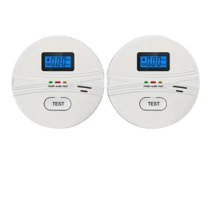 2 in 1 Carbon Monoxide & Smoke Alarm with LED Screen Easy Installation for Home & Kitchen