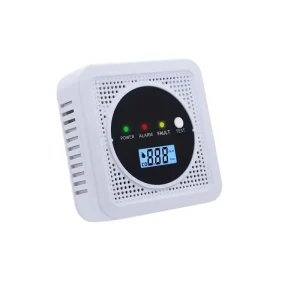 2 in 1 Carbon Monoxide & Smoke Detector with Digital Display Battery Powered Sound & Light Alarm Easy Installation