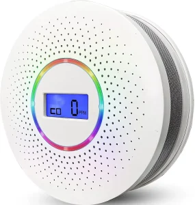 2-in-1 Carbon Monoxide and Smoke Detector with LCD Display