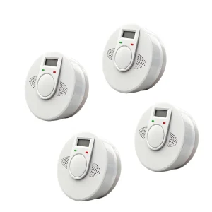 2-in-1 Combination Smoke and Carbon Monoxide Detector LCD Digital Display Fire and CO Gas Alarm Battery Operated