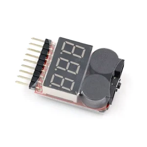 2-in-1 Power Indicator and 1S-8S BB Low Voltage Alarm with Buzzer and Voltage Display