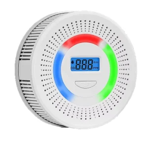 2-in-1 Smoke and Carbon Monoxide Detector with Digital Display and Sound and Light Alarm