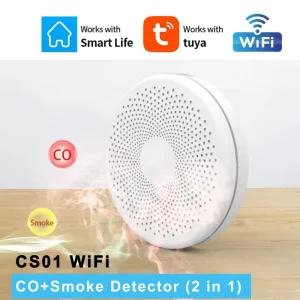2-in-1 WiFi Smart Carbon Monoxide and Smoke Detector with PIR Sensor
