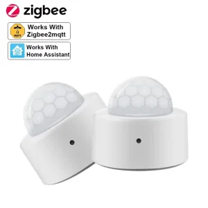 2-in-1 Zigbee Mini PIR Motion Detector with Lux Light and Passive Infrared Security Alarm Sensor