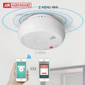 2.4 GHz WiFi Wireless Smoke Detector Fire Alarm Sensor