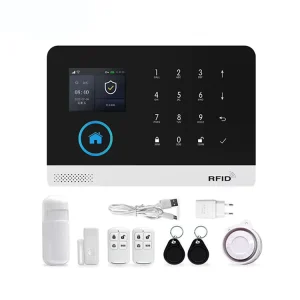 2.4 Inch Screen Home Security Smart Tuya Alarm System WiFi+2G Version Works with Mobile App Remotely Control