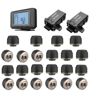 22-Wheel Tire Pressure Gauge Monitoring System Replacement TPMS for Trailer Truck