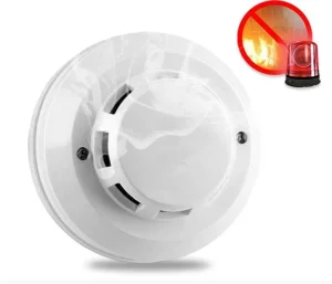 220V Battery Operated Fire Alarm System Conventional Smoke Detector High Visibility LED Light Early Warning Sensor