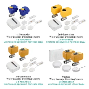 230 V/12 V WiFi Smart Water Leak Protection System with Automatic Shutoff Valve for Household Use