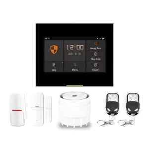 2G 4G H5 Home Security WiFi GSM Alarm System with IOS Android App SMS Alert 4.3″ TFT Touch Screen 7m Detection