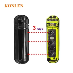 3-Beam Infrared Perimeter Alarm System, 250 m Long-Range Outdoor Wired Security Sensor, ABS