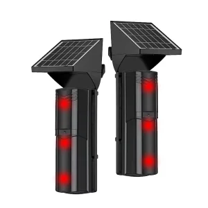 3 Beams Outdoor 433mhz Alarm Detector Smart Photoelectric Solar Powered Outdoor Active Infrared Detector Intrusion Home System