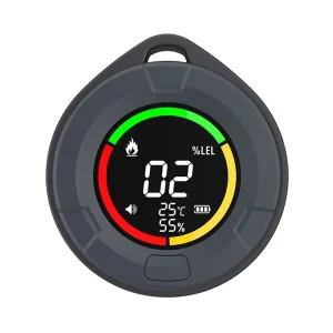 3-in-1 Combustible Gas Detector with 1000mAh Battery, Temperature Humidity and Air Quality Monitor