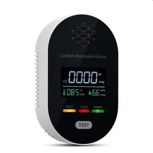 3-in-1 Indoor Plug-In Gas Detector with Carbon Monoxide, Temperature and Humidity Detection