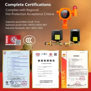 3 in 1 LPG Gas Safety Interlock Kit RF433 Wireless Detector 2 Pack Gas Cylinder Manipulator Leak Alarm System