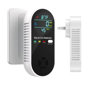 3-in-1 Plug-in Carbon Monoxide Alarm with Temperature and Humidity Detector