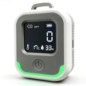 3-in-1 Portable Carbon Monoxide Detector for Outdoor Camping with Buzzer, Vibration, Rechargeable Lithium Battery, 0-1000 ppm Range