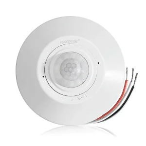 360° Ceiling PIR Occupancy Sensor with Dry Contact Relay Time Delay Light Sensor Lux Value and Sensitivity Adjustment