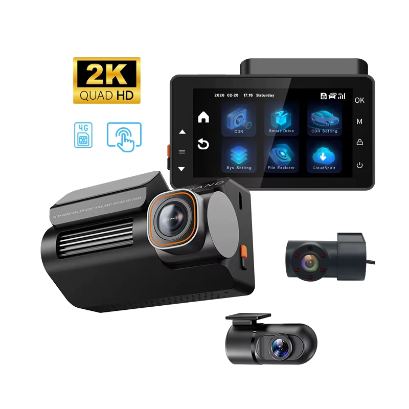 From Premises to Fleets: Alarm Hardware for Modern Buyers 3 3CH 4G LTE Car Dash Cam Front IR Cabin Rear Camera with GPS ADAS BSD WiFi Auto DVR Recorder Manufacturer for Fleet CMSV6